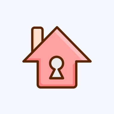 İkon Sigortası. Güvenlik sembolü için uygun. Düz stil. Basit dizayn edilebilir. tasarım şablonu. Basit resimleme