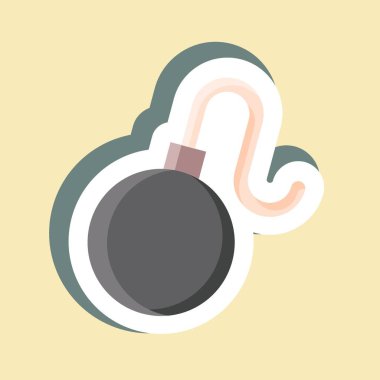 Etiket Bombası. Güvenlik sembolü için uygun. Basit dizayn edilebilir. tasarım şablonu. Basit resimleme