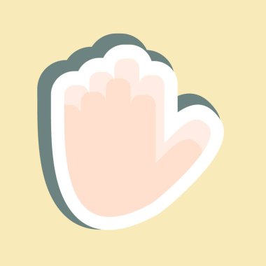 Çıkartma Durağı. Güvenlik sembolü için uygun. Basit dizayn edilebilir. tasarım şablonu. Basit resimleme