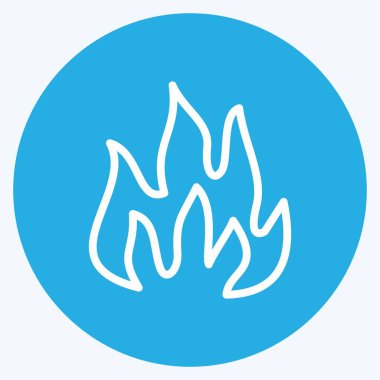 Simge Yanıcı. Güvenlik sembolü için uygun. Mavi gözlü. Basit dizayn edilebilir. tasarım şablonu. Basit resimleme