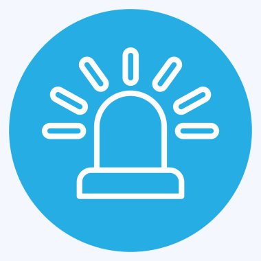 Simge Uyarısı. Güvenlik sembolü için uygun. Mavi gözlü. Basit dizayn edilebilir. tasarım şablonu. Basit resimleme