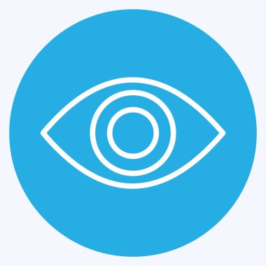 Simge görünür. Güvenlik sembolü için uygun. Mavi gözlü. Basit dizayn edilebilir. tasarım şablonu. Basit resimleme