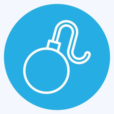 Simge bombası. Güvenlik sembolü için uygun. Mavi gözlü. Basit dizayn edilebilir. tasarım şablonu. Basit resimleme