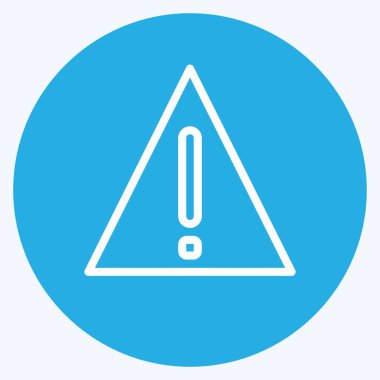 Simge Uyarı. Güvenlik sembolü için uygun. Mavi gözlü. Basit dizayn edilebilir. tasarım şablonu. Basit resimleme