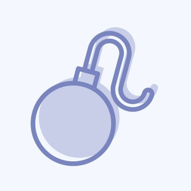 Simge bombası. Güvenlik sembolü için uygun. İki ton stili. Basit dizayn edilebilir. tasarım şablonu. Basit resimleme