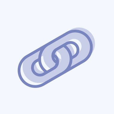 Simge zinciri halkası. Güvenlik sembolü için uygun. İki ton stili. Basit dizayn edilebilir. tasarım şablonu. Basit resimleme