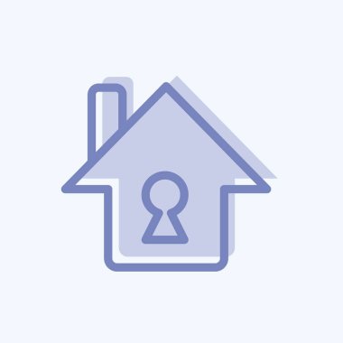 İkon Sigortası. Güvenlik sembolü için uygun. İki ton stili. Basit dizayn edilebilir. tasarım şablonu. Basit resimleme