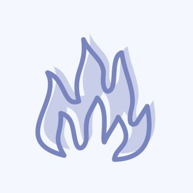 Simge Yanıcı. Güvenlik sembolü için uygun. İki ton stili. Basit dizayn edilebilir. tasarım şablonu. Basit resimleme