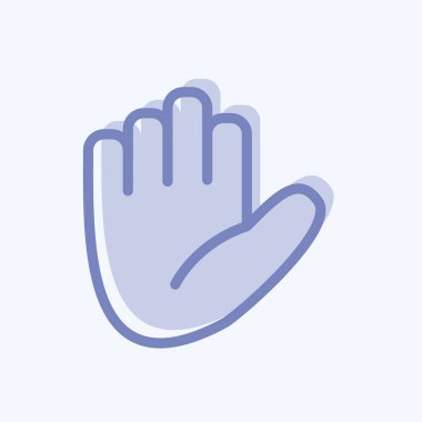 Simge Durağı. Güvenlik sembolü için uygun. İki ton stili. Basit dizayn edilebilir. tasarım şablonu. Basit resimleme