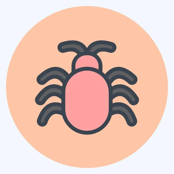 Icône Software Bug Adapté Symbole Sécurité Couleur Mate Style Conception — Image vectorielle