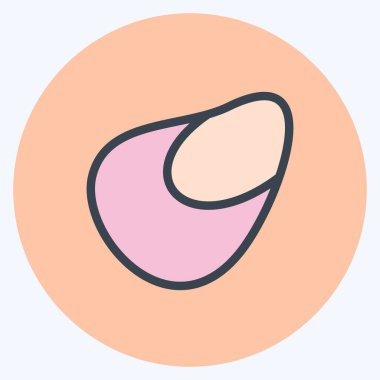 Icon istiridyesi. Deniz ürünleri sembolü için uygun. renk arkadaşı stili. Basit dizayn edilebilir. tasarım şablonu. Basit resimleme