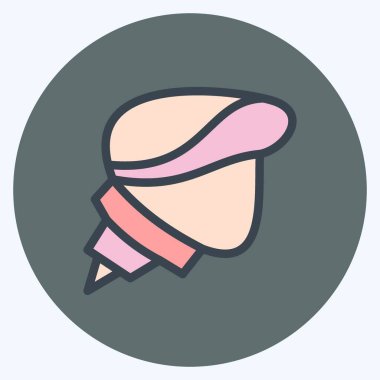 Simge Kutusu. Deniz ürünleri sembolü için uygun. renk arkadaşı stili. Basit dizayn edilebilir. tasarım şablonu. Basit resimleme