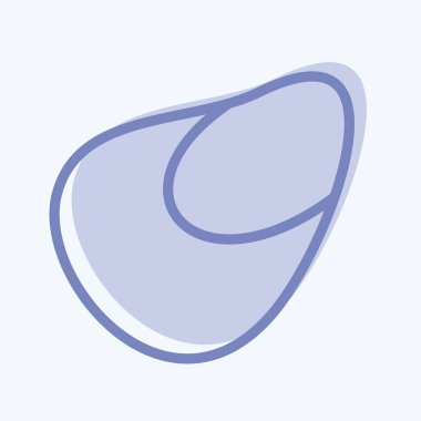 Icon istiridyesi. Deniz ürünleri sembolü için uygun. İki ton stili. Basit dizayn edilebilir. tasarım şablonu. Basit resimleme