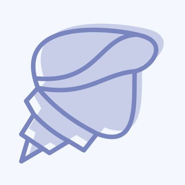 Simge Kutusu. Deniz ürünleri sembolü için uygun. İki ton stili. Basit dizayn edilebilir. tasarım şablonu. Basit resimleme