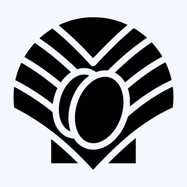 Икона Скуп Подходит Символа Морепродуктов Стиле Глифа Простой Дизайн Редактируемый — стоковый вектор