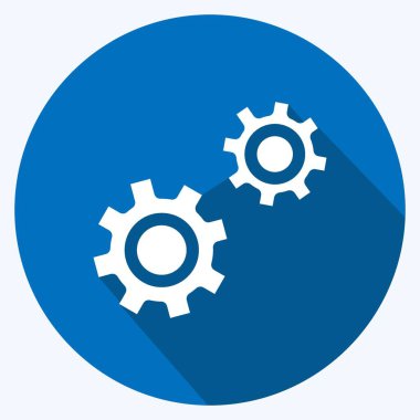 Simge takım çalışması. Başlangıç simgesi için uygun. Uzun gölge tarzı. Basit dizayn edilebilir. tasarım şablonu. Basit resimleme