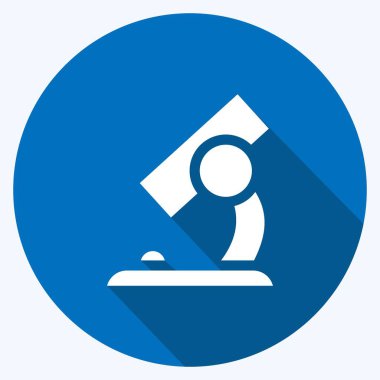 Simge Araştırması. Başlangıç simgesi için uygun. Uzun gölge tarzı. Basit dizayn edilebilir. tasarım şablonu. Basit resimleme