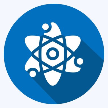 Simge Ana Fikri. Başlangıç simgesi için uygun. Uzun gölge tarzı. Basit dizayn edilebilir. tasarım şablonu. Basit resimleme