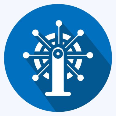 Simge Liderliği. Başlangıç simgesi için uygun. Uzun gölge tarzı. Basit dizayn edilebilir. tasarım şablonu. Basit resimleme