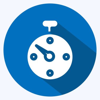 Simge teslim tarihi. Başlangıç simgesi için uygun. Uzun gölge tarzı. Basit dizayn edilebilir. tasarım şablonu. Basit resimleme