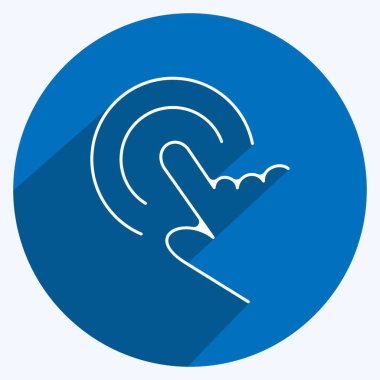 Simge Kontrol. Başlangıç simgesi için uygun. Uzun gölge tarzı. Basit dizayn edilebilir. tasarım şablonu. Basit resimleme