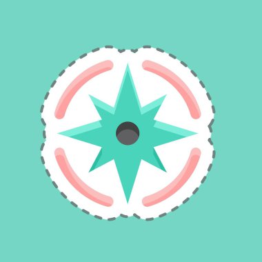 Çıkartma çizgisi navigasyonu kesti. Başlangıç simgesi için uygun. Basit dizayn edilebilir. tasarım şablonu. Basit resimleme