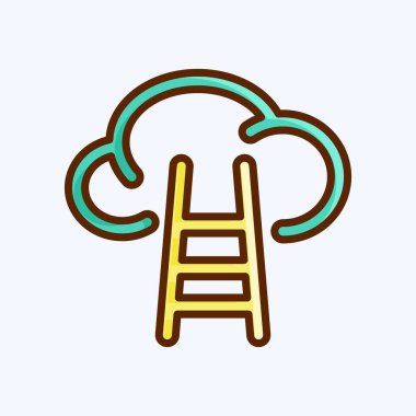 Simge Kariyeri. Başlangıç simgesi için uygun. Düz stil. Basit dizayn edilebilir. tasarım şablonu. Basit resimleme