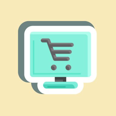 Çıkartma Ürünü. Başlangıç simgesi için uygun. Basit dizayn edilebilir. tasarım şablonu. Basit resimleme