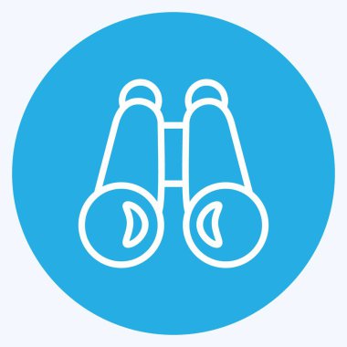 Simgesel Vizyon. Başlangıç simgesi için uygun. Mavi gözlü. Basit dizayn edilebilir. tasarım şablonu. Basit resimleme