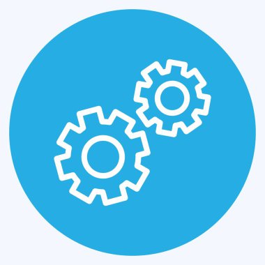 Simge takım çalışması. Başlangıç simgesi için uygun. Mavi gözlü. Basit dizayn edilebilir. tasarım şablonu. Basit resimleme