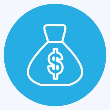 Simge Profit. Başlangıç simgesi için uygun. Mavi gözlü. Basit dizayn edilebilir. tasarım şablonu. Basit resimleme