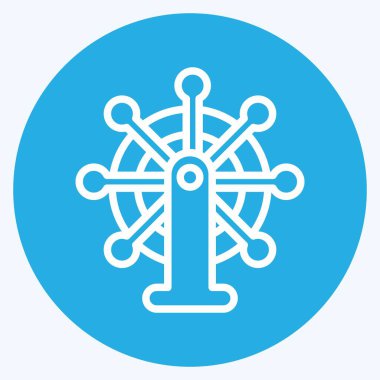 Simge Liderliği. Başlangıç simgesi için uygun. Mavi gözlü. Basit dizayn edilebilir. tasarım şablonu. Basit resimleme