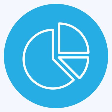 Simge Analitiği. Başlangıç simgesi için uygun. Mavi gözlü. Basit dizayn edilebilir. tasarım şablonu. Basit resimleme