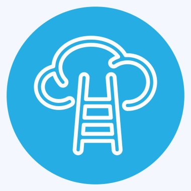 Simge Kariyeri. Başlangıç simgesi için uygun. Mavi gözlü. Basit dizayn edilebilir. tasarım şablonu. Basit resimleme