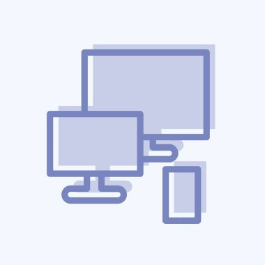 Simge yanıt veriyor. Başlangıç simgesi için uygun. İki ton stili. Basit dizayn edilebilir. tasarım şablonu. Basit resimleme