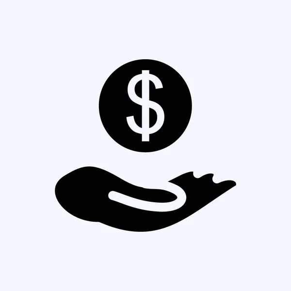 Icon Funding Suitable Startup Symbol Glyph Style Simple Design Editable — Stock Vector