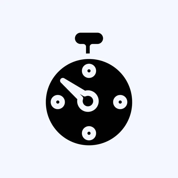 Ikoon Deadline Geschikt Voor Startup Symbool Glyph Stijl Eenvoudig Ontwerp — Stockvector