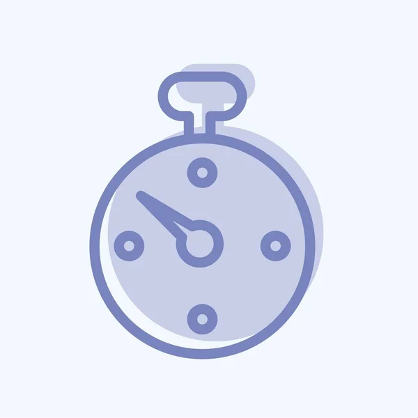 Icon Deadline Suitable Startup Symbol Two Tone Style Simple Design — 스톡 벡터