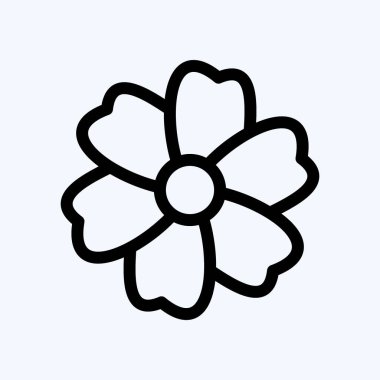 Simge Sakura. Japon sembolü için uygun. Sıra tarzı. Basit dizayn edilebilir. tasarım şablonu. Basit resimleme