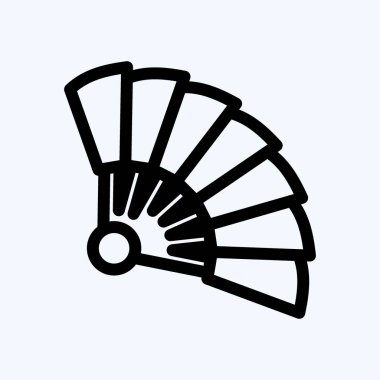 Simge El hayranı. Japon sembolü için uygun. Sıra tarzı. Basit dizayn edilebilir. tasarım şablonu. Basit resimleme