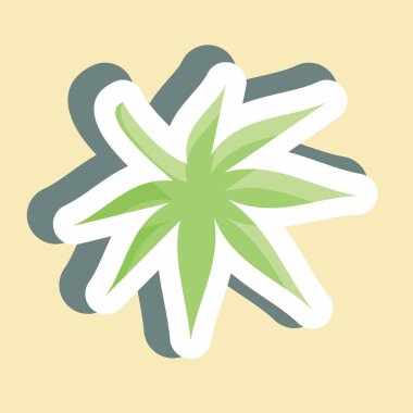 Japon akçaağacı çıkartması. Japon sembolü için uygun. Basit dizayn edilebilir. tasarım şablonu. Basit resimleme