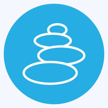 Simge Taşı. Japon sembolü için uygun. Mavi gözlü. Basit dizayn edilebilir. tasarım şablonu. Basit resimleme