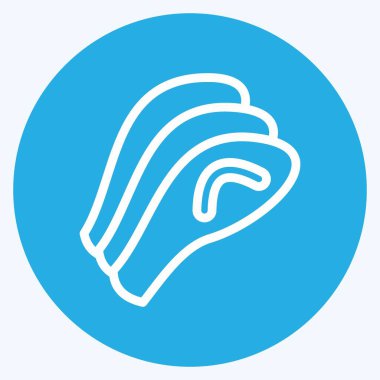 Simge Sashimi. Japon sembolü için uygun. Mavi gözlü. Basit dizayn edilebilir. tasarım şablonu. Basit resimleme