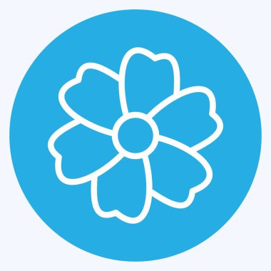 Simge Sakura. Japon sembolü için uygun. Mavi gözlü. Basit dizayn edilebilir. tasarım şablonu. Basit resimleme