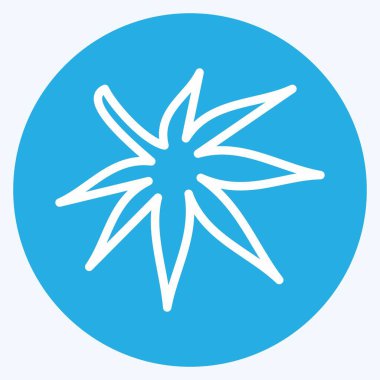 Japon akçaağacı ikonu. Japon sembolü için uygun. Mavi gözlü. Basit dizayn edilebilir. tasarım şablonu. Basit resimleme