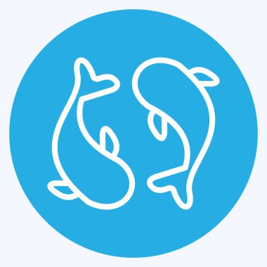 Simge Sazanları. Japon sembolü için uygun. Mavi gözlü. Basit dizayn edilebilir. tasarım şablonu. Basit resimleme