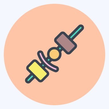 Icon Yakitori. Japon sembolü için uygun. renk arkadaşı stili. Basit dizayn edilebilir. tasarım şablonu. Basit resimleme