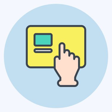 Simge Reklamcılığı. Marka sembolü için uygun. renk arkadaşı stili. Basit dizayn edilebilir. tasarım şablonu. Basit resimleme