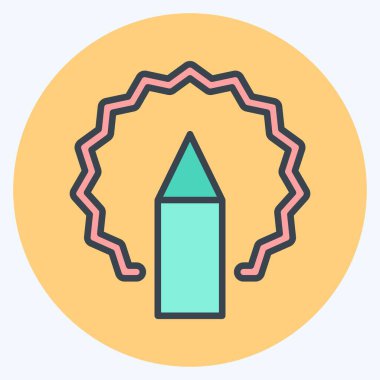 İkona fikri. Marka sembolü için uygun. renk arkadaşı stili. Basit dizayn edilebilir. tasarım şablonu. Basit resimleme