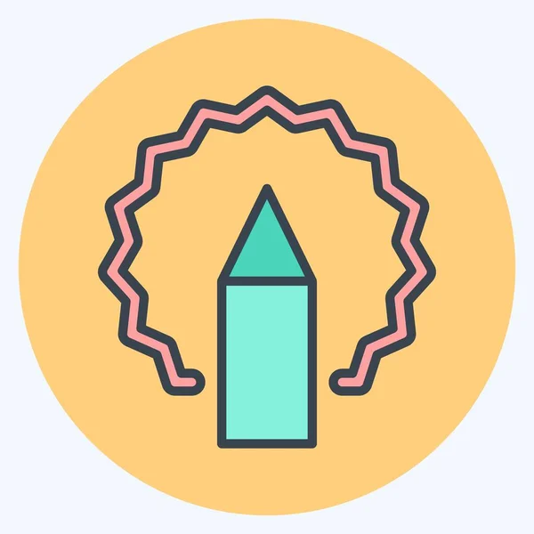 Icon Idea Suitable Branding Symbol Color Mate Style Simple Design — ストックベクタ
